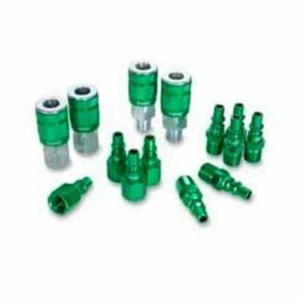 Pinpoint 0.25 in. Type B Coupler - Green - 14 Piece PI3595269